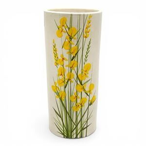 Mid-Century Bitossi Italy Rosenthal Netter 12-Inch Hand-Painted Floral Vase